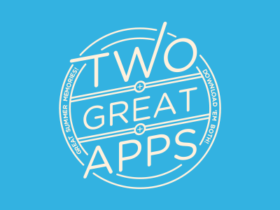 Randid + TalkIt! Launch blue icons lines photo app single stroke social networking app tan