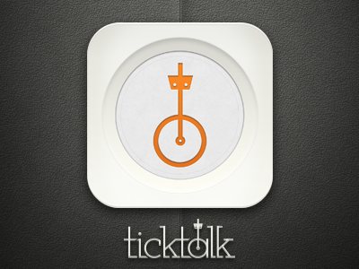 TickTalk iOS Icon app icon cream inset ios iphone iphone icon metronome orange rocksauce white