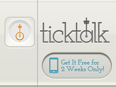 TickTalk Is Free on the AppStore! free app icons inset iphone app matte metronome mobile app mobile design plastic speaker speech ticktalk white