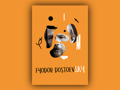 Fyodor Dostoevsky abstraction collage dostoevsky literature poster writers