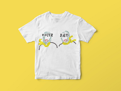 Winter Days collage creative design experimental t shirt