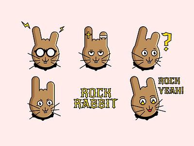 Rock Rabbit sticker pack