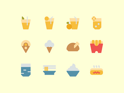 Food and Drink Icons design drink food icon iconography illustration interface ui uiux user web