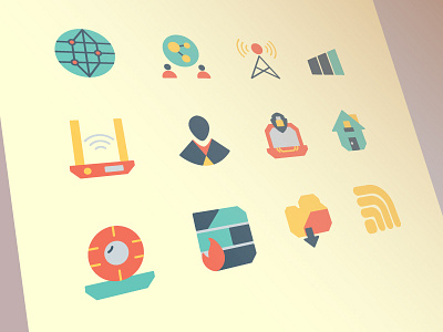 Internet and Network Icons design flat icon iconography iconset illustration interface ui uiux user web