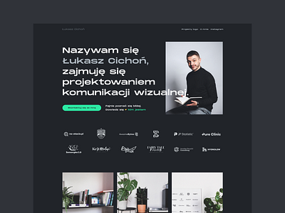 Portfolio website design dark ui hello dribble logo design minimal portfolio typogaphy website