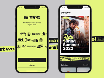THE STREETS! – shopping app 😎 branding e commerce e commerce app mobile mobile app street wear ui ux