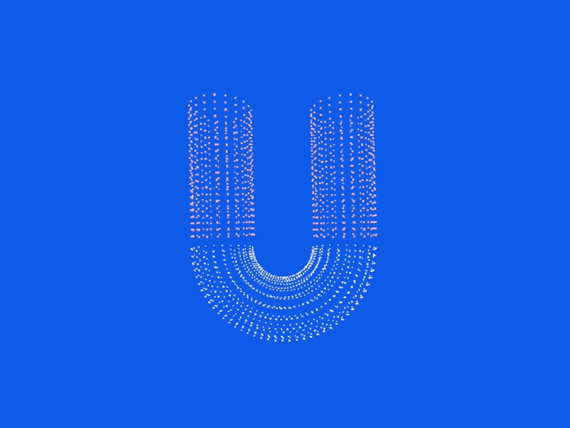 36 Days of Type - U 36 days of type 3d animation code development interaction design minimal three.js type typography u webgl