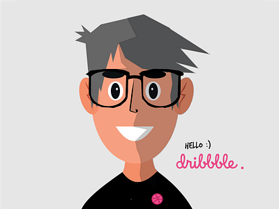 Hello Dribbble! debut dribbble first shot graphic designer illustrator uiux welcome