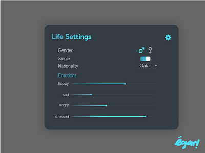Life Settings dailyui design graphics graphic design uiux design user interface