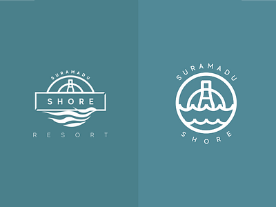 Suramadu Shore Resort Logo beach contest design graphics design logo green icon design illustration logo logo contest logo design minimalist logo resort