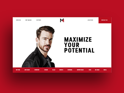 Landing Page for Hair Product hair hair product hair salon landing landing page page red ui user interface