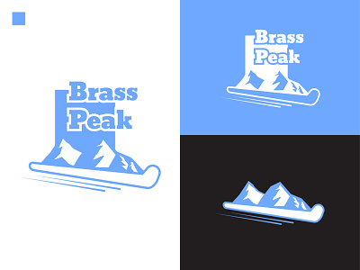 Brass Peak Logo brass peak daily logo daily logo challenge design graphic design logo logo challenge logo design mount blanco snowdrop traverse