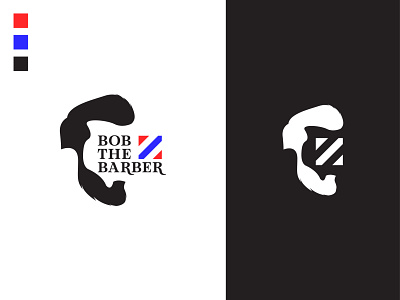 BOB THE BARBER Logo barbershop bob the barber cleaned up daily logo daily logo challenge graphic design logo logo design ross circle