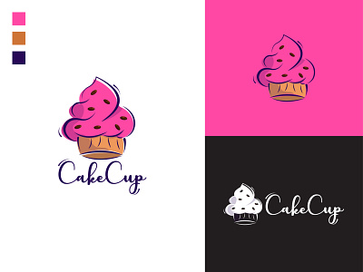CAKE CUP Logo bettys bakery cake cup daily logo daily logo challenge design frosted graphic design logo logo design