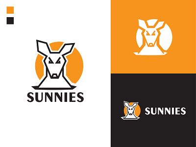 SUNNIES Logo daily logo daily logo challenge design graphic design heaps hopo illustration kangaroo logo logo design sunnies