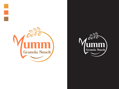 YUMM Logo crunch daily logo daily logo challenge design granola company granola snack graphic design healthy logo logo design pack trail yumm