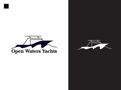 OPEN WATERS YACHTS Logo boat logo daily logo daily logo challenge design foata graphic design logo logo design open waters yachts star point marine