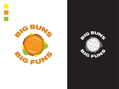 BIG BUNS Logo big buns burger burger joint daily logo daily logo challenge design fries guys graphic design logo logo design one burger