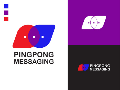 PINGPONG MESSAGING Logo chatya daily logo daily logo challenge design graphic design logo logo design messaging app ping pong shout