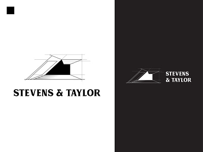STEVENS & TAYLOR Logo architectural firm daily logo daily logo challenge design graphic design logo logo design pegasus pinnacle stevens taylor