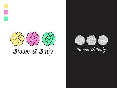 BLOOM & BABY Logo baby apparel brand bloom baby craw clothes daily logo daily logo challenge design graphic design helen logo logo design