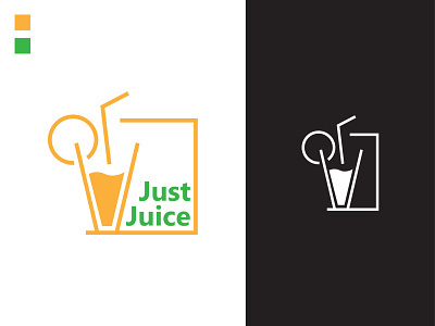 JUST JUICE Logo beach juice daily logo daily logo challenge design graphic design juice company just juice logo logo design monoline logo oneline logo smooth fruits smoothie company