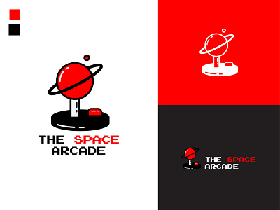 THE SPACE ARCADE Logo daily logo daily logo challenge design graphic design joystick jump logo logo design pinball paradise the space arcade video game arcade