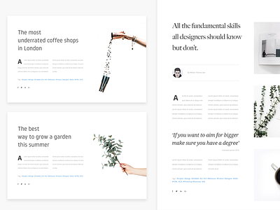 Blog Post 035 article blog challenge dailyui minimal post quote typography ui user white