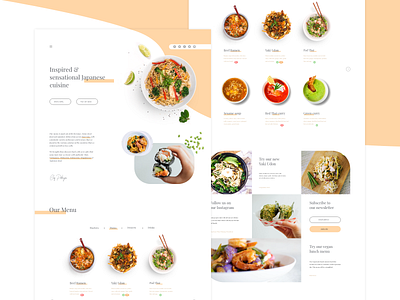 Asian Restaurant UI concept. 002 003 012 013 challenge dailyui food food app interface minimal ui user web webdesign