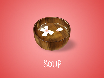 Japanese Sakura Soup icon icon soup