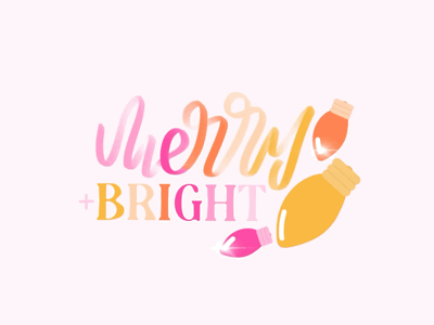 Merry and Bright Hand Lettered Illsutration christmas hand lettering christmas illustration hand lettering holiday hand lettering holiday illustration holiday lettering illustration lettering merry and bright procreate procreate app procreate hand lettering procreate illustration procreate lettering