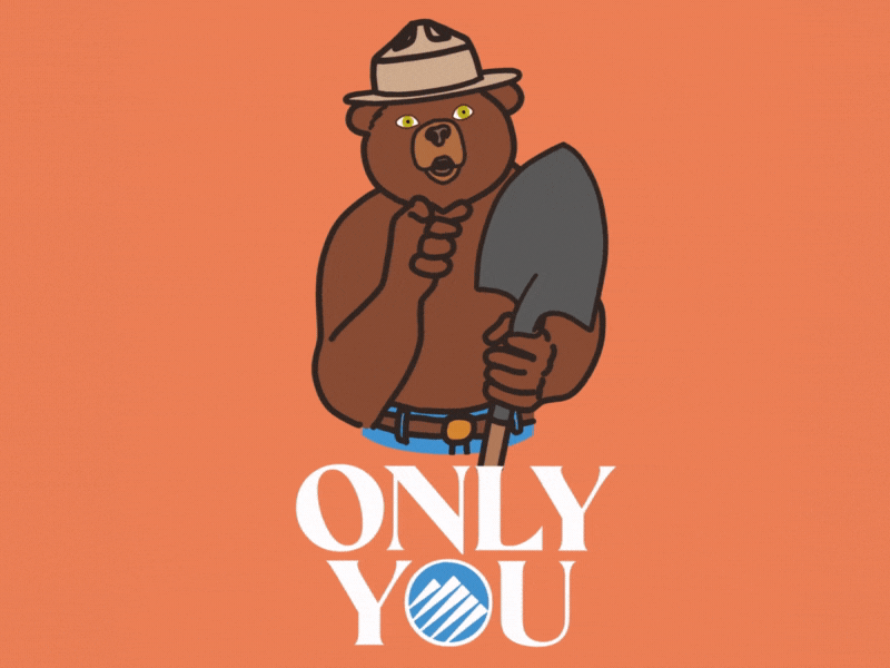 Smokey the Bear Mask Up Campaign for Local Government branding bright gif gif animation gif art gifart gifathon government illustration local government localgov mask masks maskup procreate procreate app procreate art procreateapp smokey smokey the bear