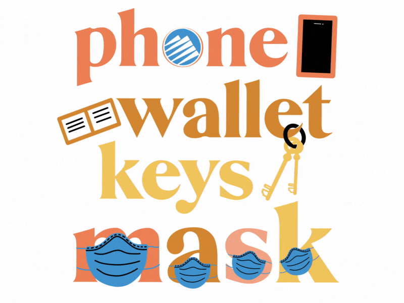 Phone Wallet Keys Mask Campaign for Government Social Media animation animation design bright colorful design gold government illustration mask masks procreate procreate animation procreate app procreate art procreateapp social media social media design socialmedia socialmediadesign socialmediamarketing