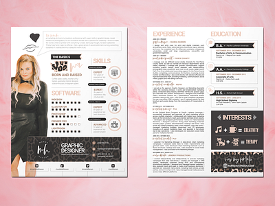 Creative Design Professional Resume curriculum vitae cv education gold icons letter logo print print design resume