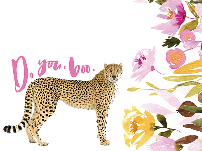 Hand lettered Cheetah Background
