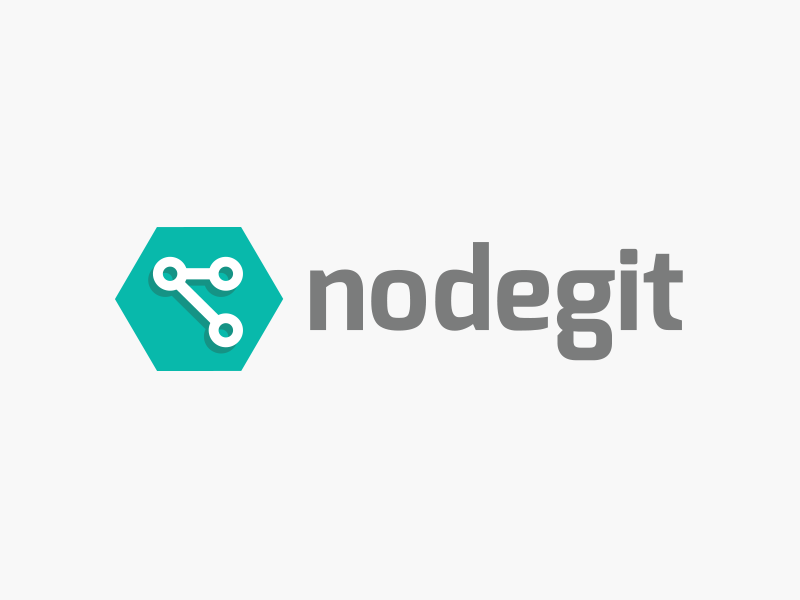 nodegit Logo node git javascript programming logo hexagon flat