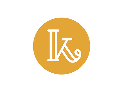 K circle k letter typography