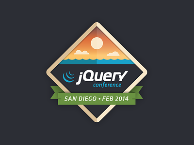 jQuery San Diego badge beach conference javascript jquery logo san diego