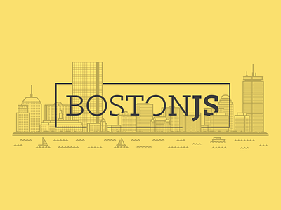 BostonJS boston illustration javascript meetup skyline