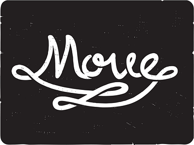 Move bold letters move typography vintage