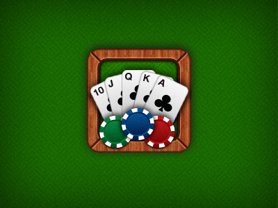 Poker game app icon cards coins game ios iphone poker