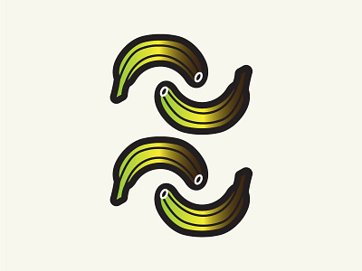 Spectrum of Ripe banana iconitos icons