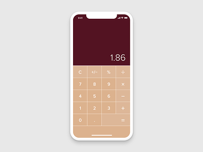 Calculator iOS dailyui 004 ios marzipan