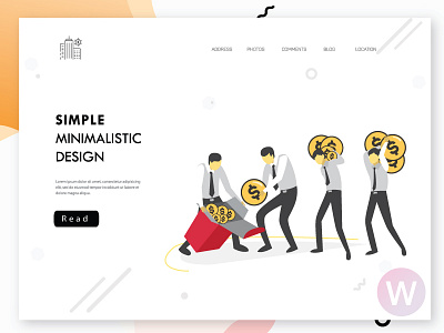 business landing page design graphic illustration ui web