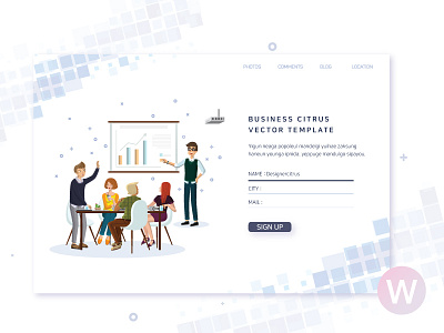 business landing page