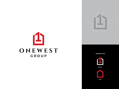 One West Group - Real estate logo brand brandidentity branding design graphic design group home homie icon identity illustration logo luxury motion graphics realestate ui vector