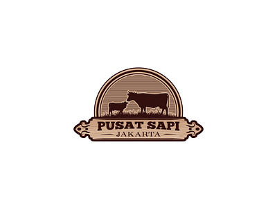 Jakarta Cattle Center advertisement brand brandidentity branding cattle cow design farm icon identity logo vector vintage wood