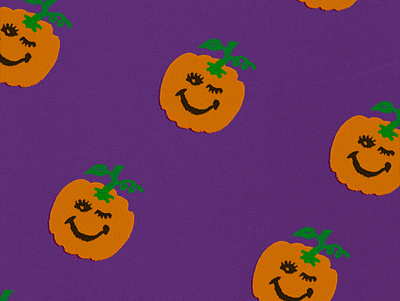 Pumpkin pattern 60s 70s halloween horror illustration pumpkin retro scary stoner surf vintage
