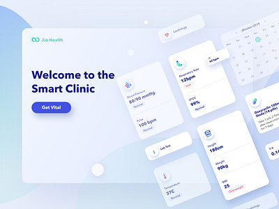 Jio Health - Smart Clinic app design flat icon illustration ui ux vector