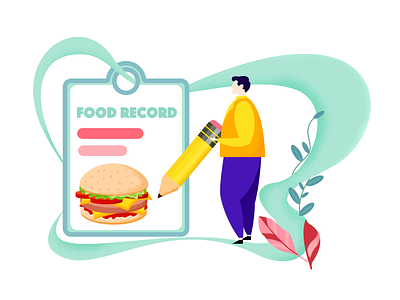 Food Record app art design illustration logo ui